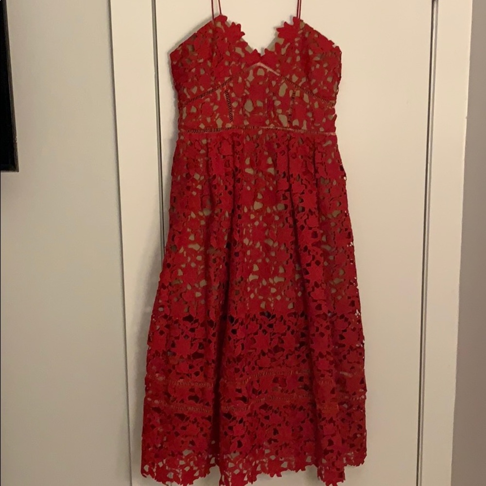 Red cocktail dress